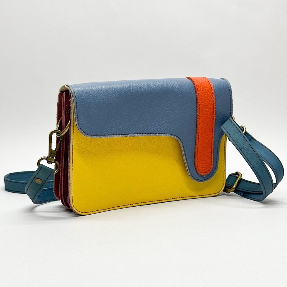 Soruka Multicolor Women's Crossbody Genuine Leather Purse Recycled Leather